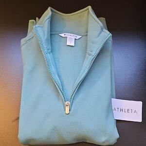Athleta Forever Fleece Quarter-Zip Pullover Sweatshirt